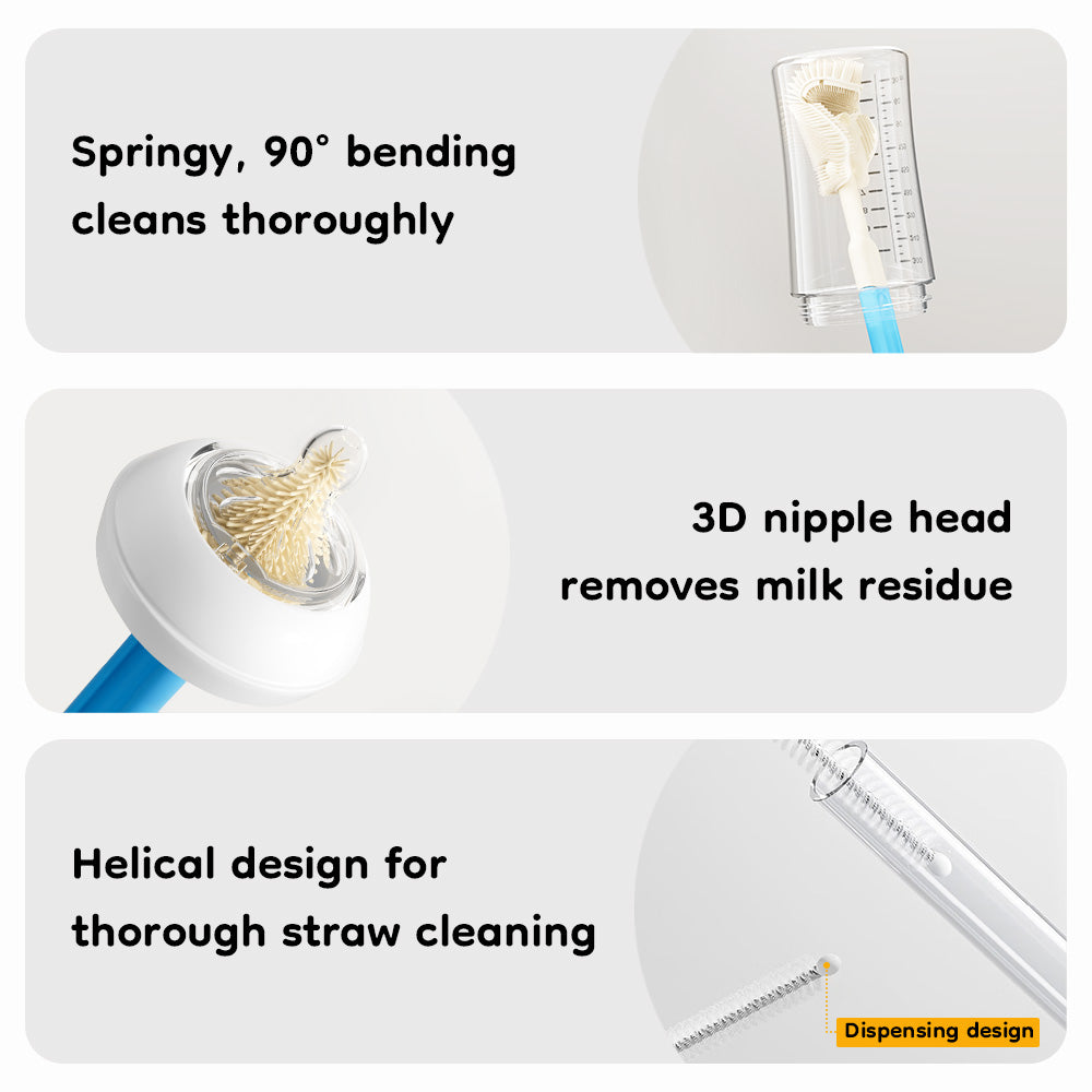 Ensemble de brosses de nettoyage pour biberons 6 en 1 - PT10